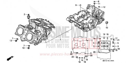 JEU DE CARTER MOTEUR VFR750RK de 1989
